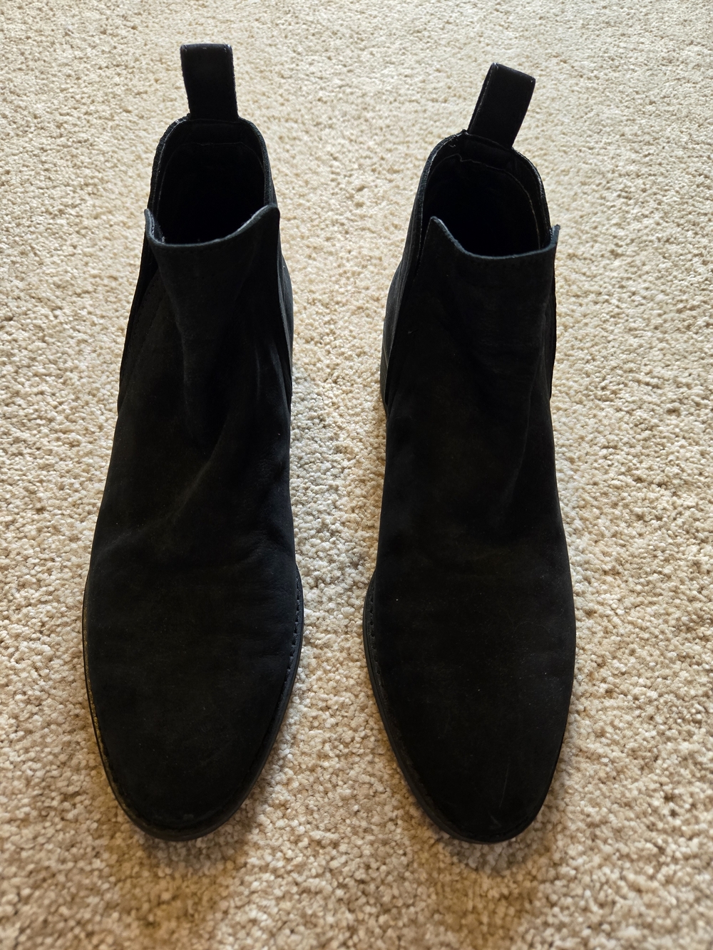Black Suede Chelsea Boots